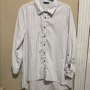 Classic White Striped Men's Shirt